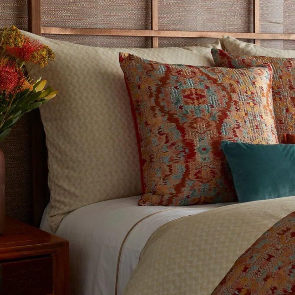 $1,400! NWT The Met X Ann Gish Persian Plait Cream Beige QUEEN Duvet Cover ONLY